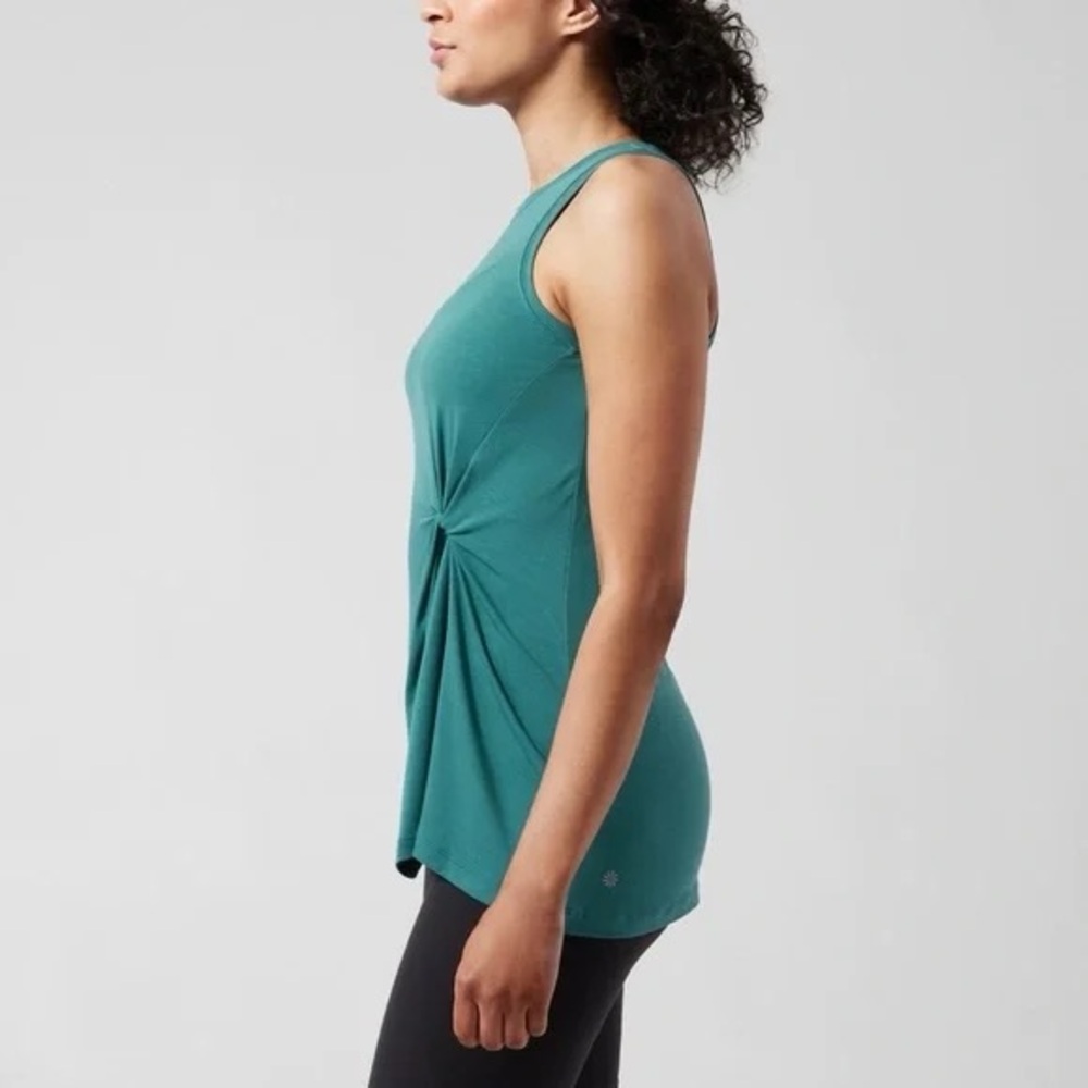 Athleta Dark Teal Twist Tank Top - Picture 2 of 4